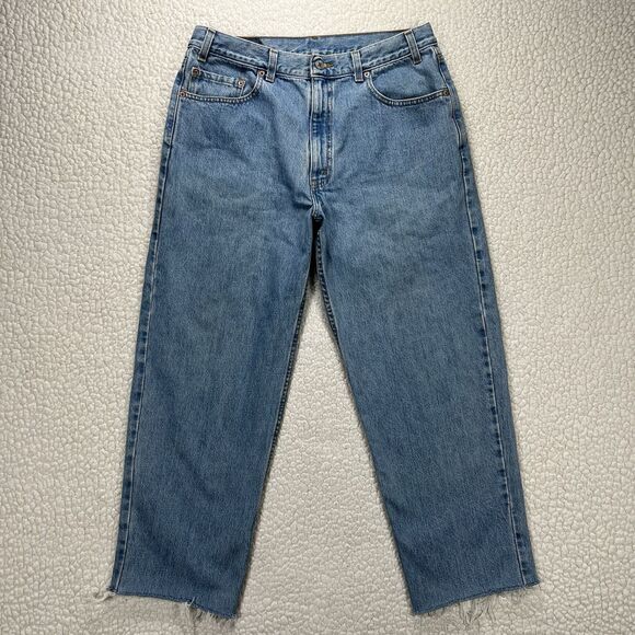 Levi’s 550 Relaxed Fit Jeans Men’s 36x30 (Actual 32x28.5) Blue Y2K Grunge - Picture 2 of 13